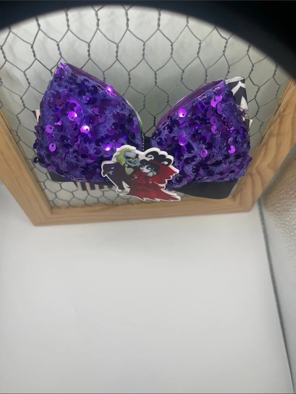 Handmade Gothic Ghost-Inspired Hair Bow